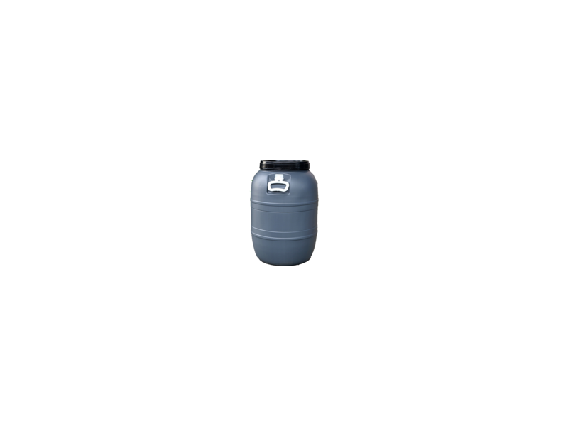BIDON DE BOCA ANCHA 55L CON TAPA Y ASAS GRIS USO ALIMENTARIO 28 X 60