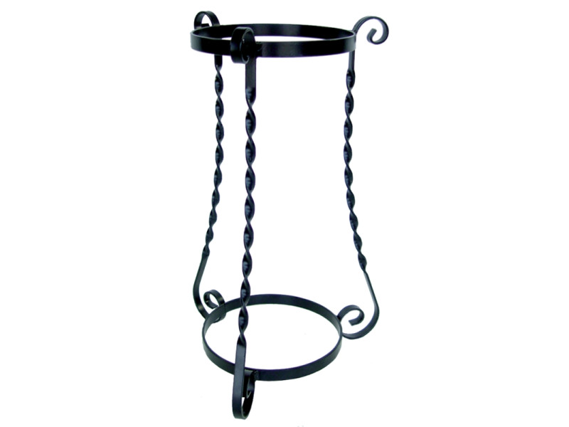 MACETERO FORJA PINTADO NEGRO 3 PATAS 53 X 23CM 