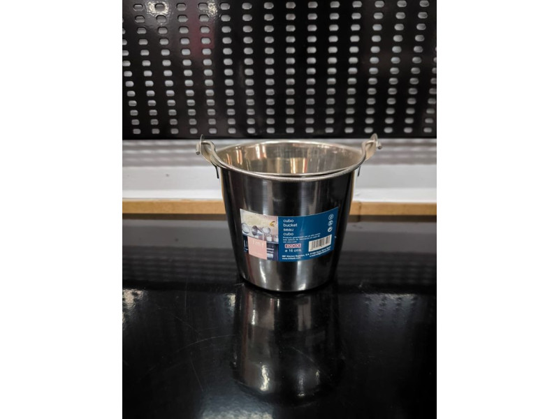 CUBO INOXIDABLE 16CM CON ASA USO ALIMENTARIO