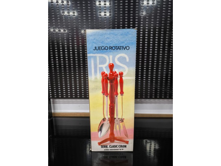JUEGO UTENSILIOS COCINA 5 PIEZAS ACERO INOXIDABLE MANGO COLOR ROJO