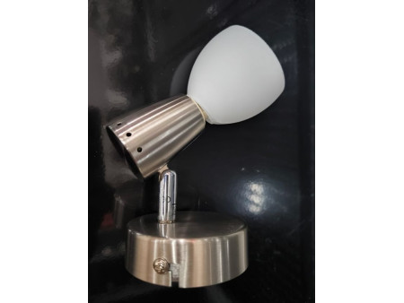 FOCO DE TECHO SIMPLE INOXIDABLE Y CRISTAL PARA BOMBILLA G9 51017/1