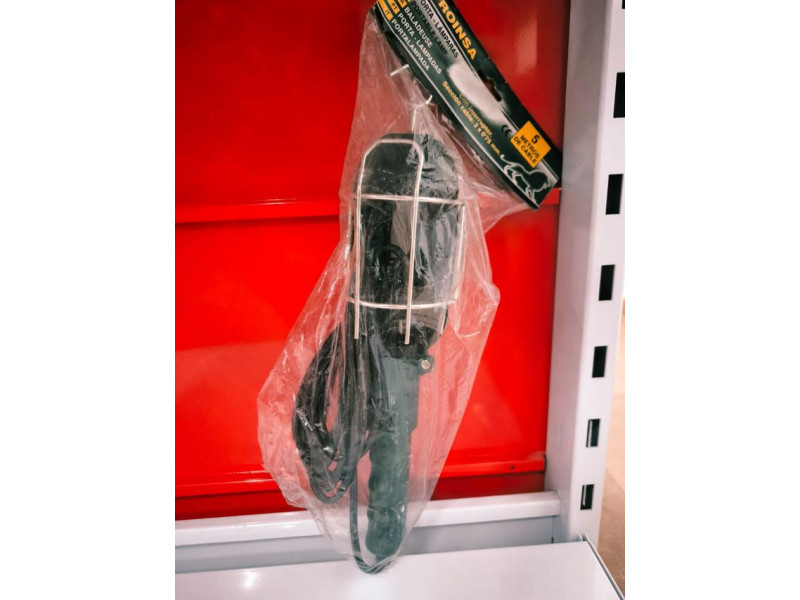 PORTALAMPARAS PORTATIL INTERRUPTOR CABLE 2X0,75MM 5M 60W 230V E-27