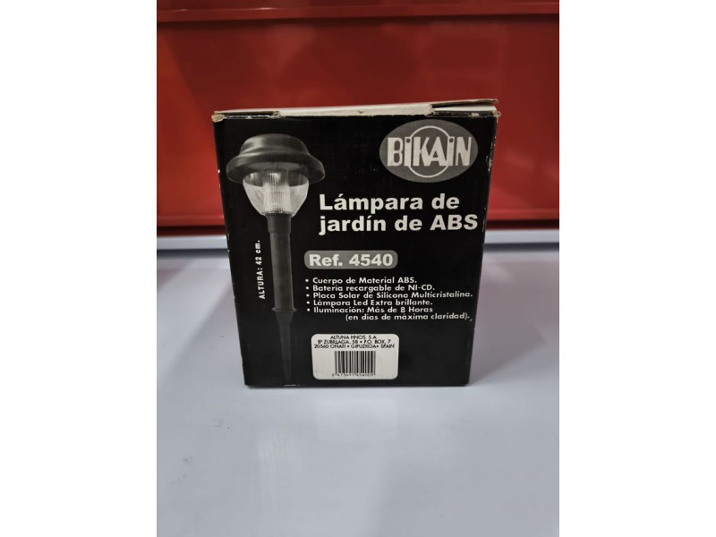LAMPARA SOLAR DE JARDIN ABS 42CM
