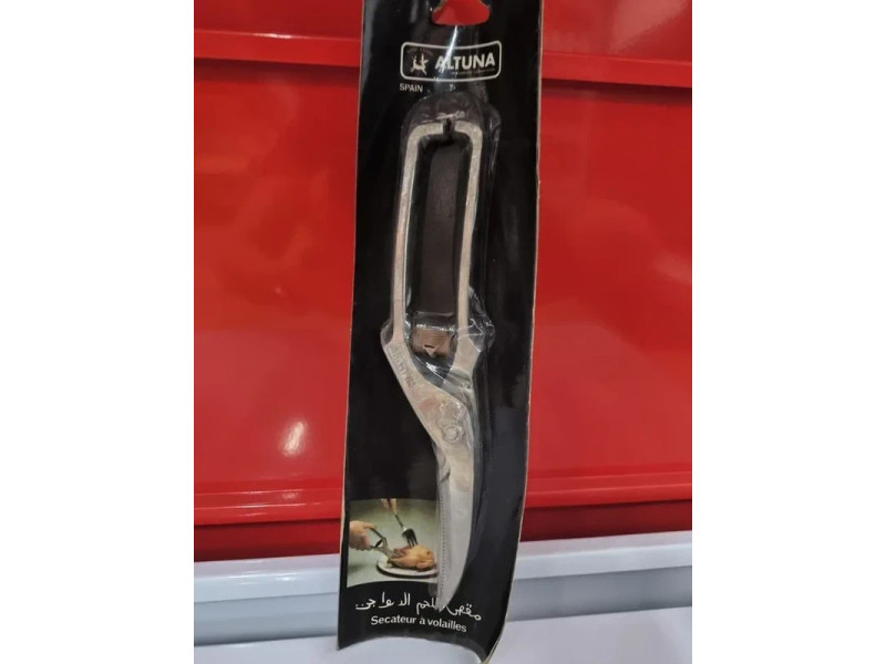 TIJERA DE COCINA DENTADA CON MUELLE ACERO INOXIDABLE
