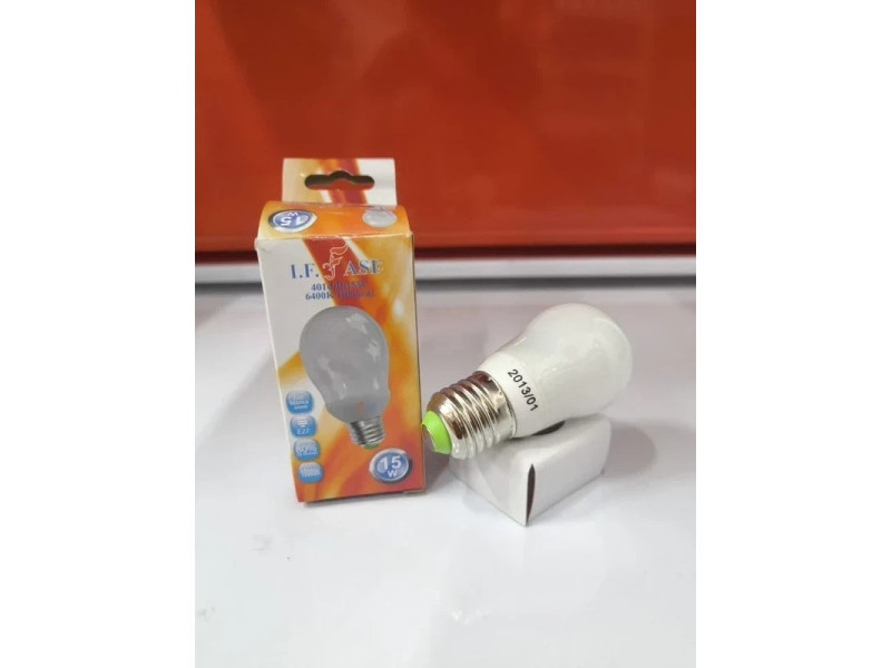 BOMBILLA ESFERICA BAJO CONSUMO E-27 15W