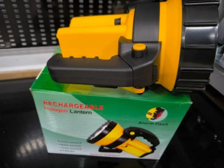 LINTERNA HALOGENA CAÑON DE LUZ 55W CON CARGADOR A 230V Y 12V COCHE