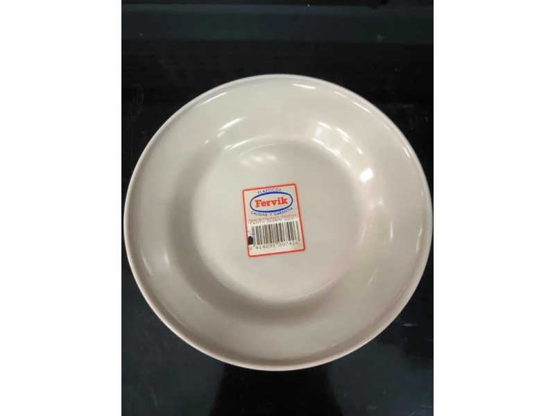 PLATO HONDO 210MM PLASTICO FERVIK