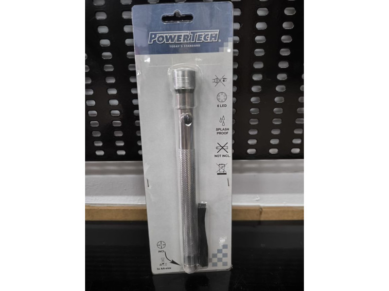 LINTERNA 6 LEDS 3R6 22CM ALUMINIO CON BRUJULA