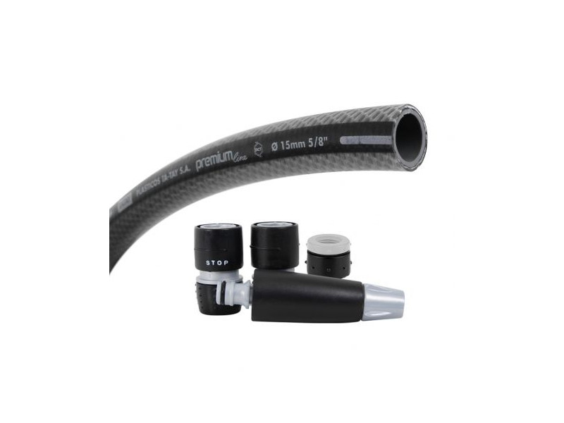 KIT MANGUERA 10M CON ACCESORIOS PREMIUM  5/8" - 15MM