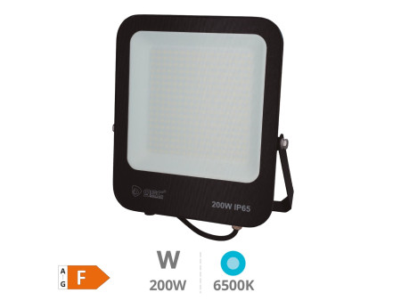 PROYECTOR ALUMINIO LED SANTADI 200W 6500K IP65 NEGRO