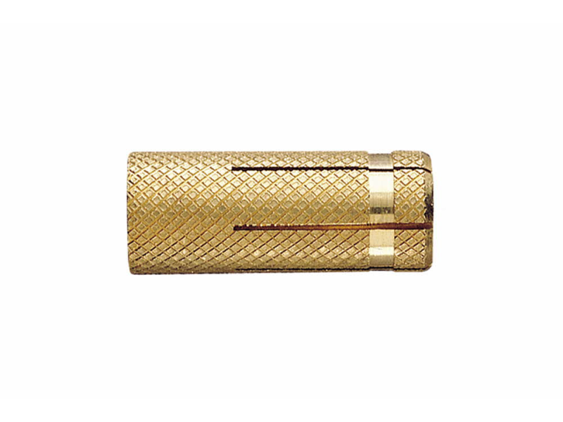 TACO DE LATON PARA FIJACIONES LIGERAS EN MATERIALES MACIZOS M5 X 18 Ø6