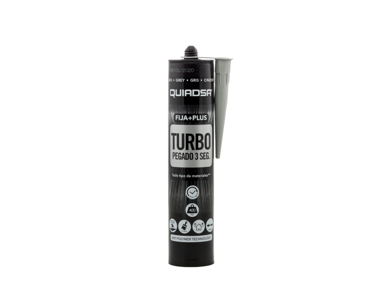 ADHESIVO SELLADOR FIJA+PLUS TURBO GRIS 290ML