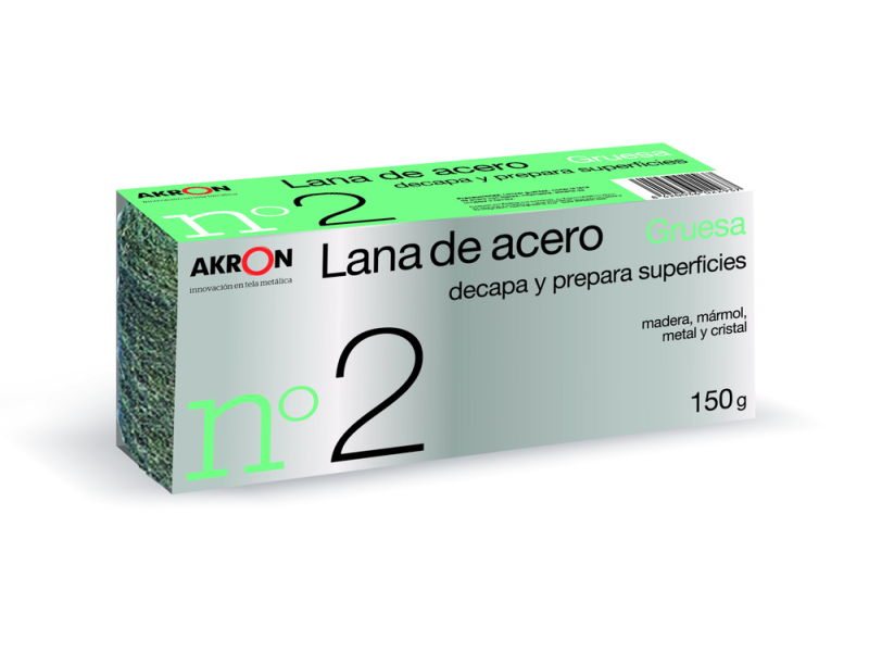 TORTA LANA ACERO N 2 GRUESA 150GR