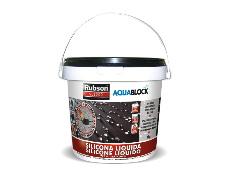 SILICONA LIQUIDA AQUABLOK NEGRA 1KG