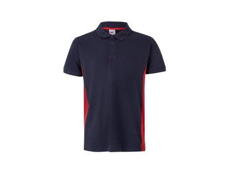 POLO BICOLOR MANGA CORTA AZUL NAVY/ROJO T-XXL 105504