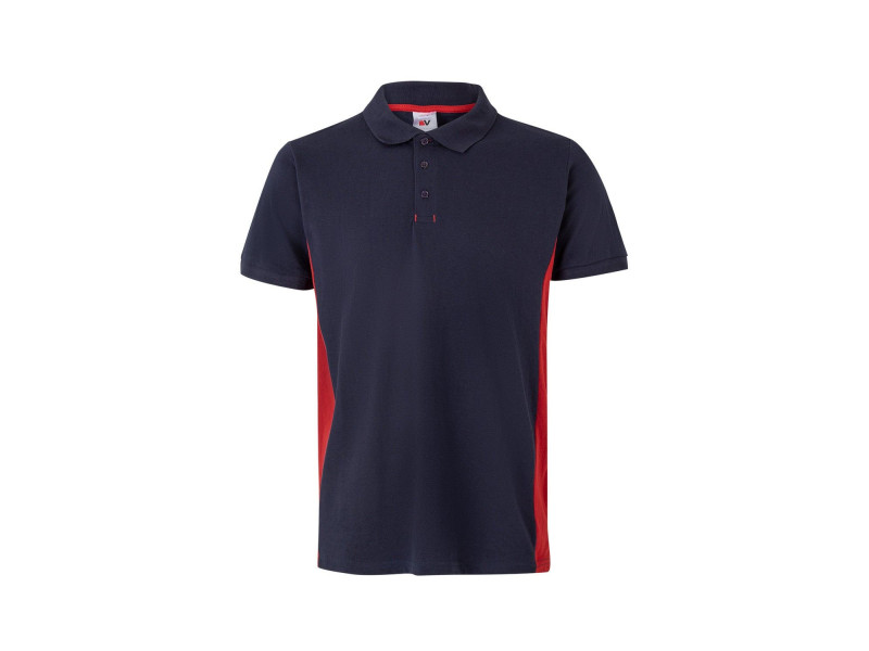 POLO BICOLOR MANGA CORTA AZUL NAVY/ROJO T-XXL 105504