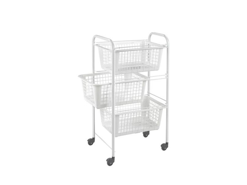 CARRITO VERDULERO 3 BATEAS CON RUEDAS BLANCO SAN DIEGO