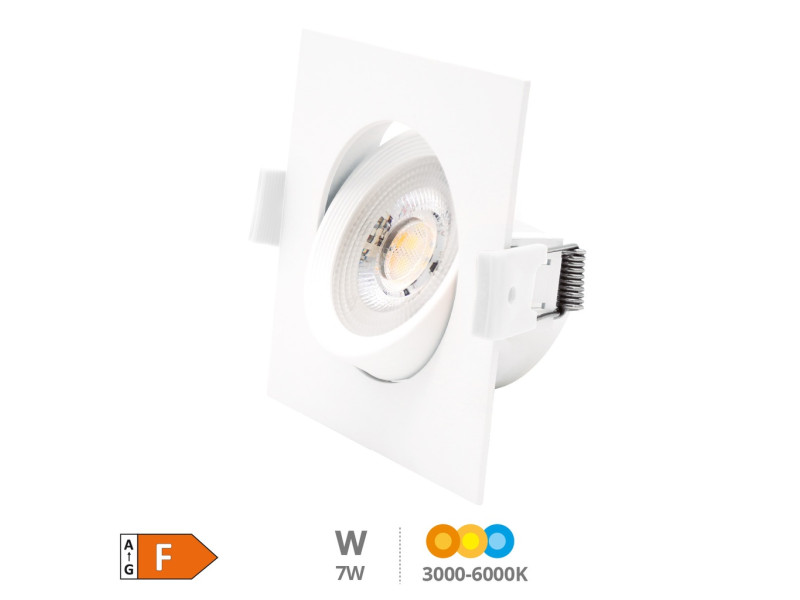 ARO BASCULANTE EMPOTRABLE LED GONDE 7W 3000 - 4000 - 6500 K BLANCO