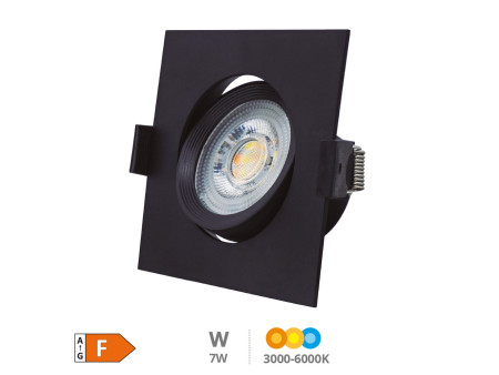 ARO BASCULANTE EMPOTRABLE LED GONDE 7W 3000 - 4000 - 6500 K NEGRO