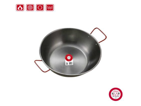 SARTEN HONDA CON ASAS 55CM ACERO PULIDO