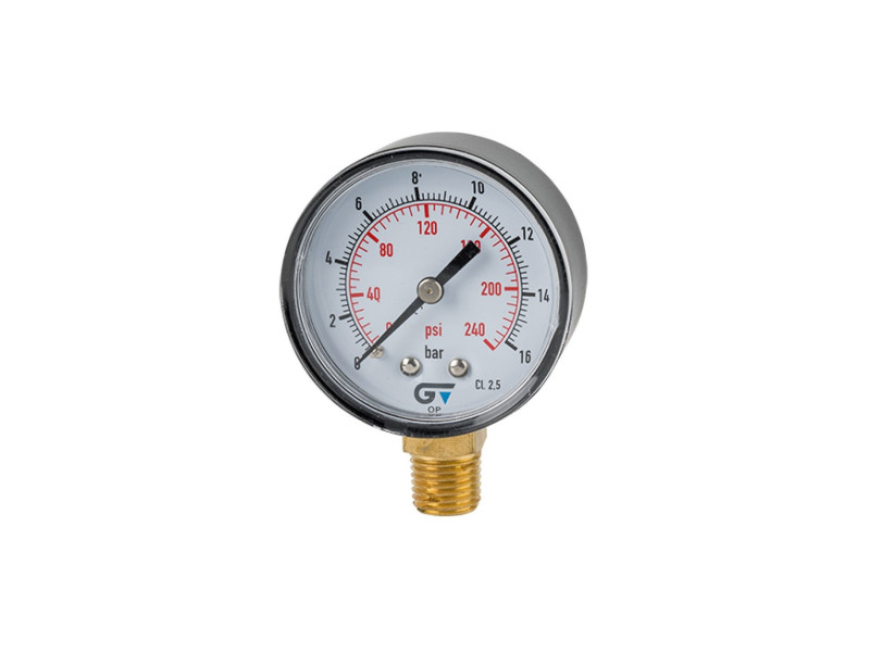 MANOMETRO GLICERINA SALIDA INFERIOR 63MM 1/4" 0 - 6 BAR 0 - 90PSI