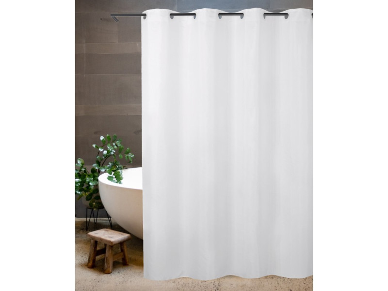 CORTINA TEXTIL DE BAÑO 1,4 X 1,8M SIN VOLANTES IBIZA