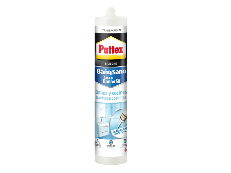 SILICONA PATTEX BAÑOS Y COCINAS 280ML TRANSLUCIDO