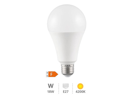 BOMBILLA LED ESTANDAR A65 18W E27 4200K