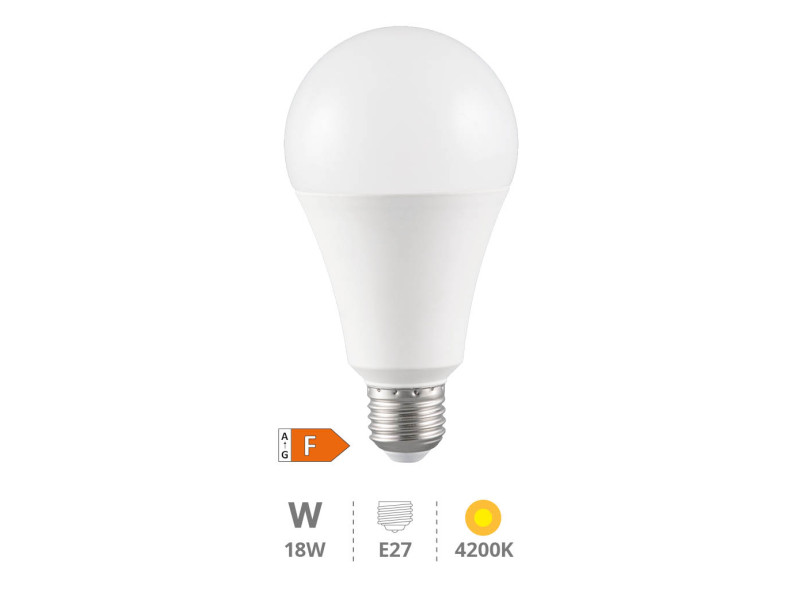 BOMBILLA LED ESTANDAR A65 18W E27 4200K