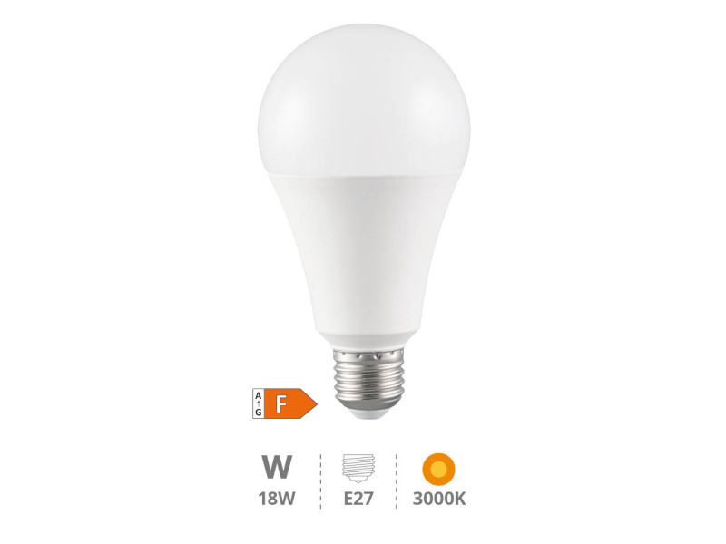 BOMBILLA LED ESTANDAR A65 18W E27 3000K