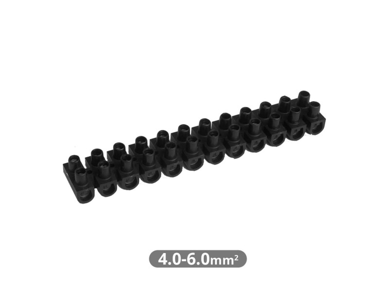 REGLETA DE CONEXION ELECTRICA 6MM2 400V 6A NEGRA
