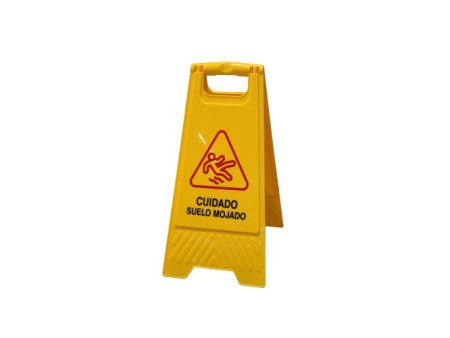 SEÑAL PANEL PVC PRECUACION SUELO MOJADO 61 X 30 CM