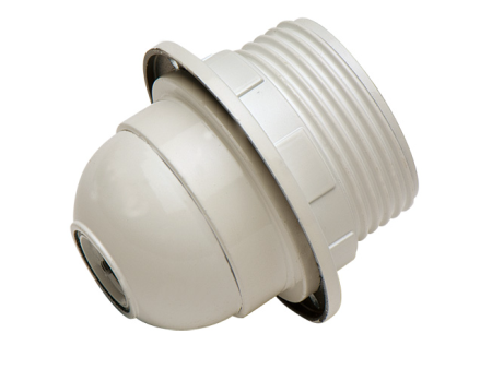 PORTALAMPARAS ROSCADO + ARANDELA E-27 BLANCO