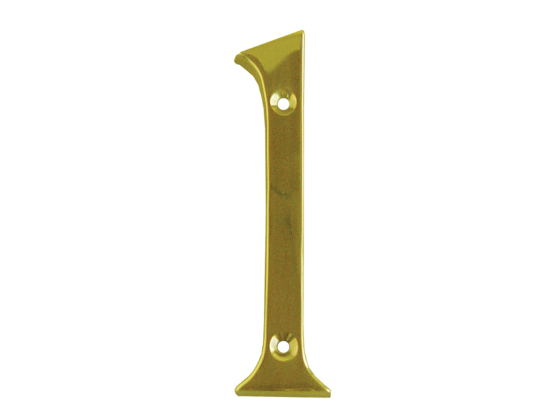 NUMERO "1" LATON BRILLO 100MM