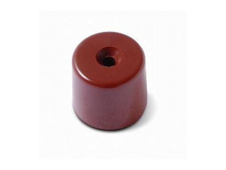 TOPE PUERTA ALTO CON TORNILLO MARRON 2UDS