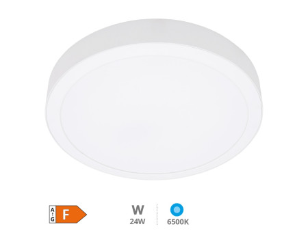 DOWNLIGHT SUPERFICIE LED REDONDO BOGUR 24W 6500K BLANCO
