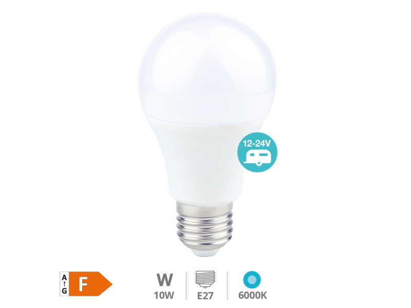 BOMBILLA LED ESTANDAR 10W E27 6000K 12 - 24 V