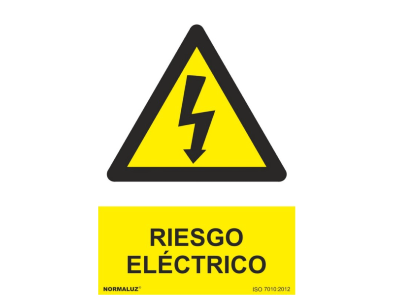 SEÑAL PVC 210 X 300MM "RIESGO ELECTRICO"