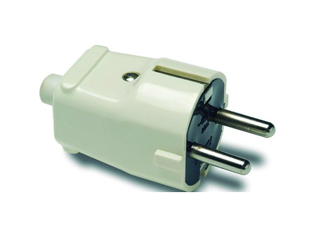 CLAVIJA RECTA CON T.T 16A-250V 4,8MM