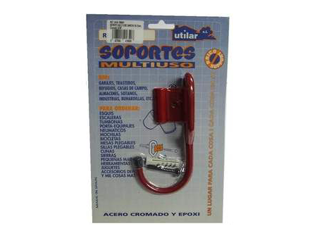 GANCHO SOPORTE BICICLETA PARED-TECHO 140 X 70 X 8