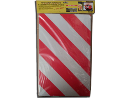 PROTECTOR PARKING ESQUINERA ADAPTABLE 25 X 40 X 1,5CM  BLANCO - ROJO  