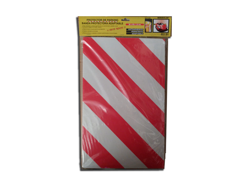 PROTECTOR PARKING ESQUINERA ADAPTABLE 25 X 40 X 1,5CM  BLANCO - ROJO  