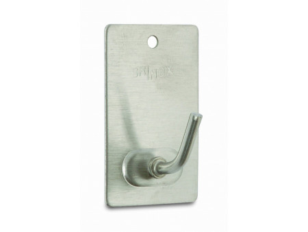 PERCHA ADHESIVA ACERO INOX 3UDS