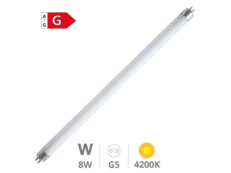 TUBO FLUORESCENTE G5/T5 8W 302MM 440LM