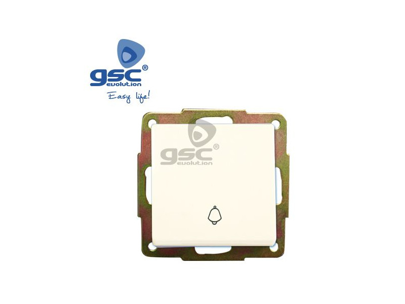 PULSADOR EMPOTRAR CAMPANA BLANCO 56 X 56 MM 10A 250V