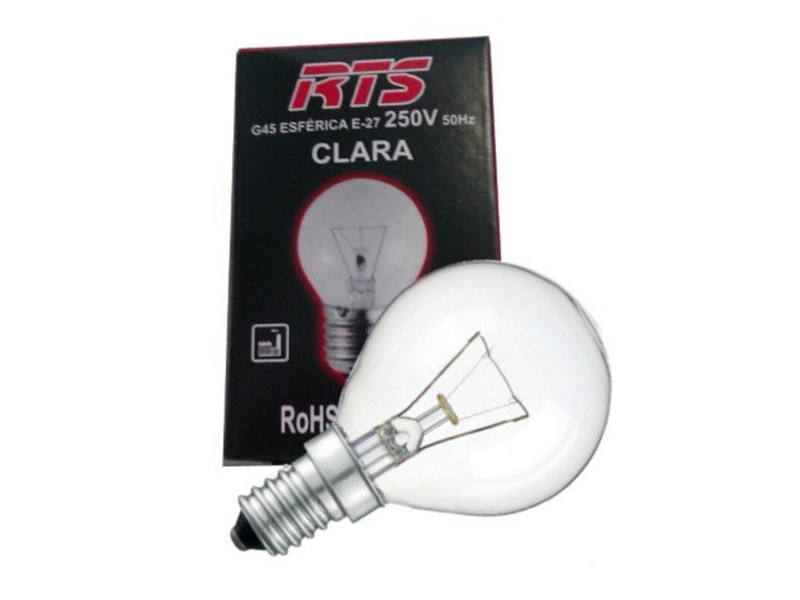 BOMBILLA ESFERICA E-14 CLARA 60W 250V INDUSTRIAL RTS 