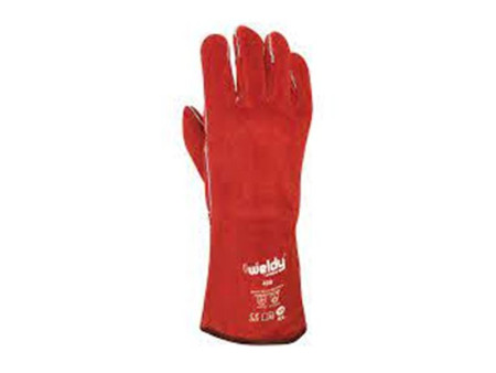 GUANTES SOLDADOR SERRAJE FORRADO TOTAL ROJO CAT. II TALLA 10 JUBA 408 