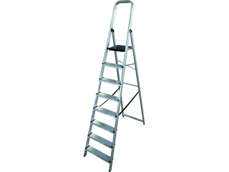 ESCALERA ALUMINIO DOMESTICA 8 PELDAÑOS AMBIT