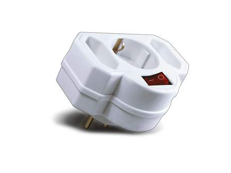 ADAPTADOR MULTIPLICADOR 3 TOMAS CON INTERRUPTOR