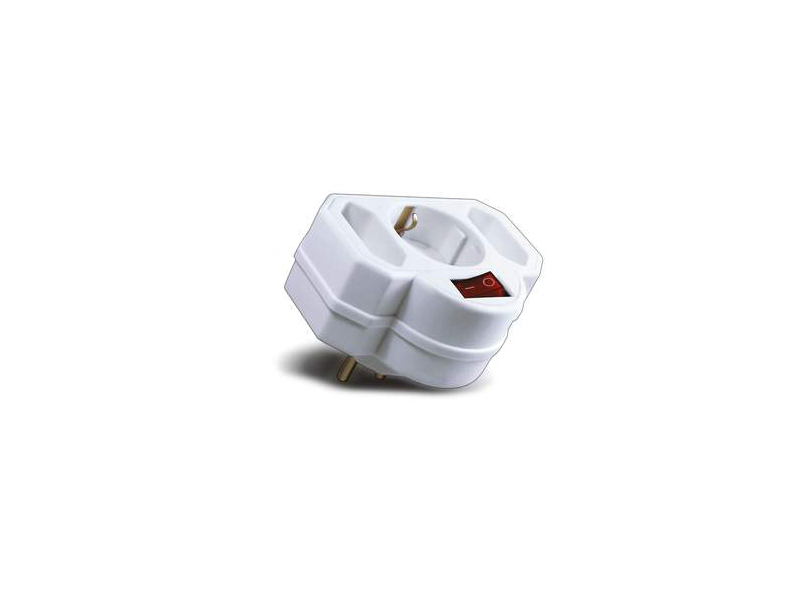 ADAPTADOR MULTIPLICADOR 3 TOMAS CON INTERRUPTOR
